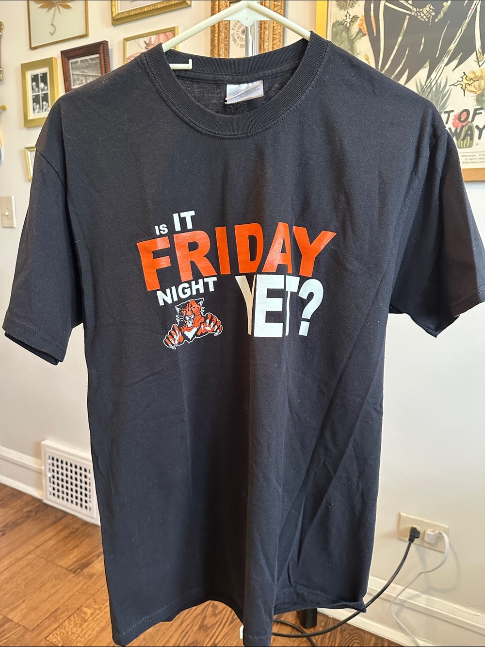 Is It Friday Night Yet? Black Graphic Tee